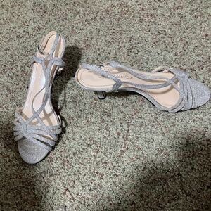 Cappros strappy silver heels